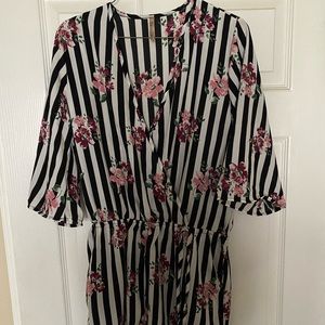 Striped Floral Romper